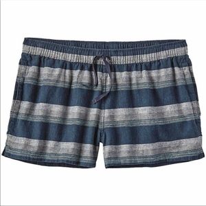 Patagonia Blue Striped Drawstring Baggies